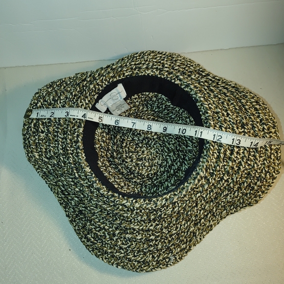 Wide Brim Jessica Simpson Brown Design Floppy Hat - Picture 8 of 12